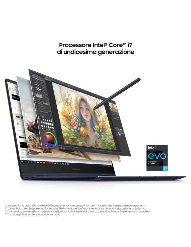 Samsung Galaxy Book Pro 360 , 15.6”, Windows 11 ready, portatile 2-in-1 con S Pen, Intel Core i7 (Intel Evo), 16 GB RAM, 512GB