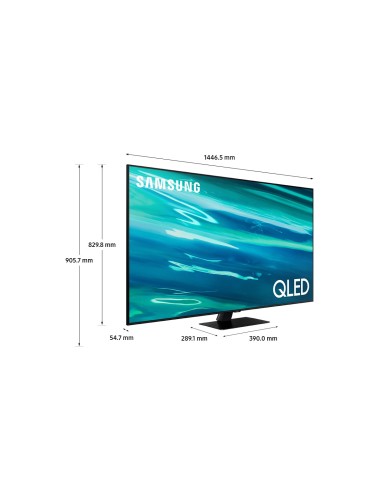 Samsung Series 8 TV QLED 4K 65” QE65Q80A Smart TV Wi-Fi Carbon Silver 2021