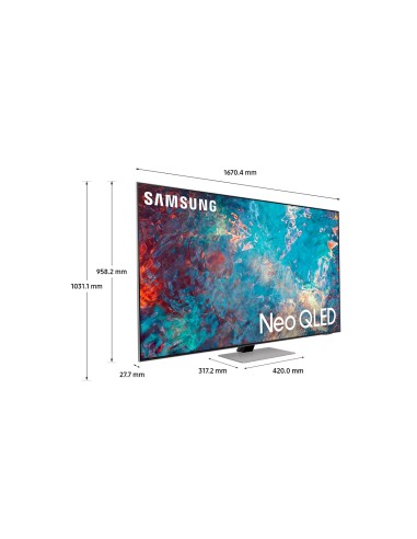 Samsung TV Neo QLED 4K 75” QE75QN85A Smart TV Wi-Fi Eclipse Silver 2021