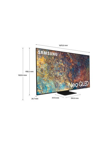 Samsung TV Neo QLED 4K 75” QE75QN95A Smart TV Wi-Fi Carbon Silver 2021