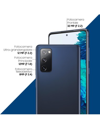 Samsung Galaxy S20 FE 4G, Processore Snapdragon 865, Display 6.5" Super AMOLED, 3 fotocamere posteriori, 128 GB Espandibili,