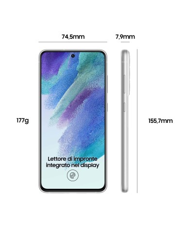Samsung Galaxy S21 FE 5G Display 6.4" Dynamic AMOLED 2X, RAM 6 GB, 128 GB, 4.500mAh, White