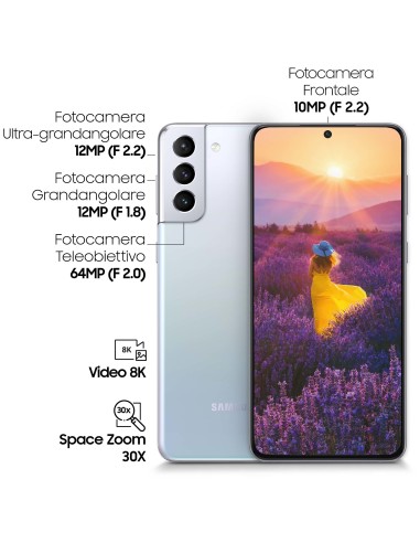 Samsung Galaxy S21+ 5G 256 GB Display 6.7" Dynamic AMOLED 2X Phantom Silver