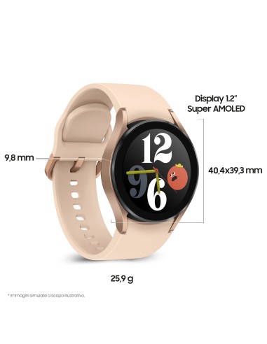 Samsung Galaxy Watch4 40mm Smartwatch Ghiera Touch Alluminio Memoria 16GB Pink Gold