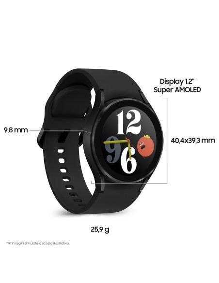 Samsung Galaxy Watch4 40mm Smartwatch Ghiera Touch Alluminio Memoria 16GB Black