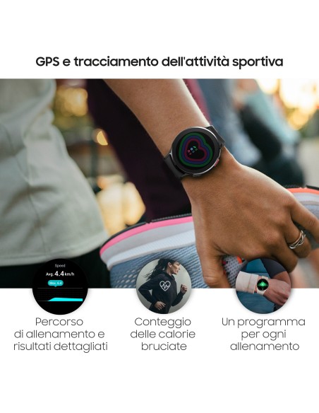 Samsung Galaxy Watch4 40mm Smartwatch Ghiera Touch Alluminio Memoria 16GB Black
