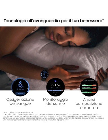 Samsung Galaxy Watch4 44mm Smartwatch Ghiera Touch Alluminio Memoria 16GB Green