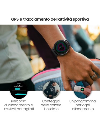 Samsung Galaxy Watch4 44mm Smartwatch Ghiera Touch Alluminio Memoria 16GB Black