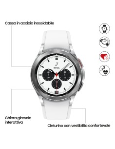 Samsung Galaxy Watch4 Classic Smartwatch Ghiera Interattiva Acciaio Inossidabile 42mm Memoria 16GB Silver 2
