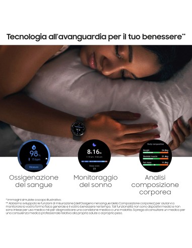 Samsung Galaxy Watch4 Classic Smartwatch Ghiera Interattiva Acciaio Inossidabile 46mm Memoria 16GB Black