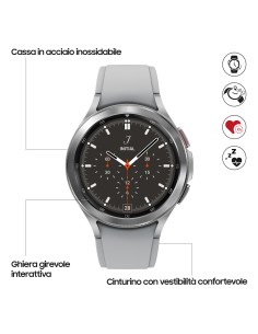 Samsung Galaxy Watch4 Classic Smartwatch Ghiera Interattiva Acciaio Inossidabile 46mm Memoria 16GB Silver 2