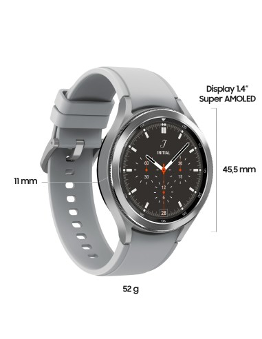 Samsung Galaxy Watch4 Classic Smartwatch Ghiera Interattiva Acciaio Inossidabile 46mm Memoria 16GB Silver
