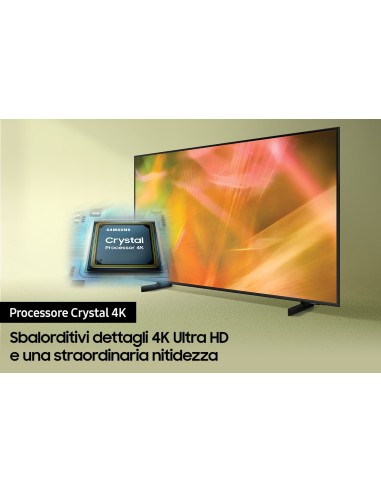Samsung Series 8 TV Crystal UHD 4K 65” UE65AU8070 Smart TV Wi-Fi Black 2021