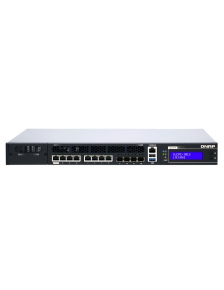 QNAP QUCPE-7010-D2166NT-64G server NAS e di archiviazione Rack (1U) Collegamento ethernet LAN Nero, Argento