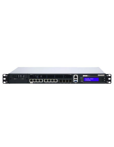 QNAP QUCPE-7010-D2166NT-64G server NAS e di archiviazione Rack (1U) Collegamento ethernet LAN Nero, Argento