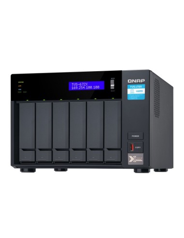 QNAP TVS-672X NAS Tower Collegamento ethernet LAN Nero
