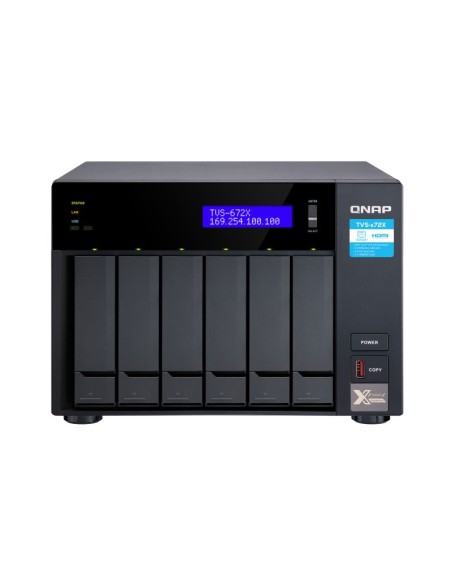 QNAP TVS-672X NAS Tower Collegamento ethernet LAN Nero