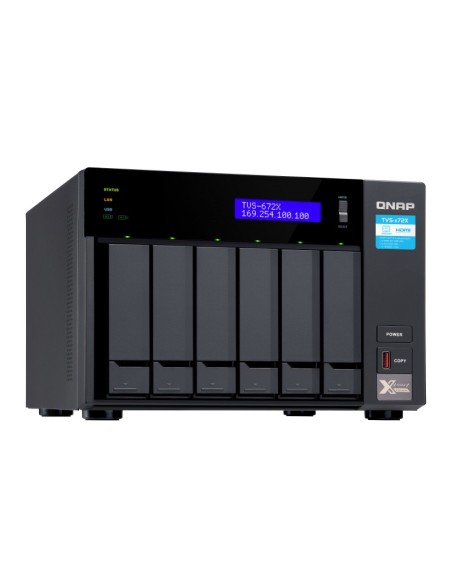 QNAP TVS-672X NAS Tower Collegamento ethernet LAN Nero