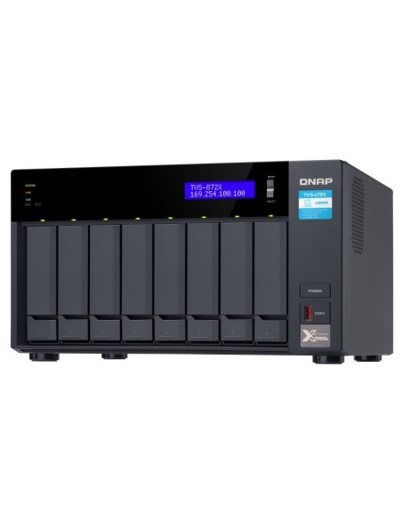 QNAP TVS-872X NAS Tower Collegamento ethernet LAN Nero
