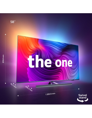 Philips Performance 58PUS8556 147,3 cm (58") 4K Ultra HD Smart TV Wi-Fi Antracite, Grigio
