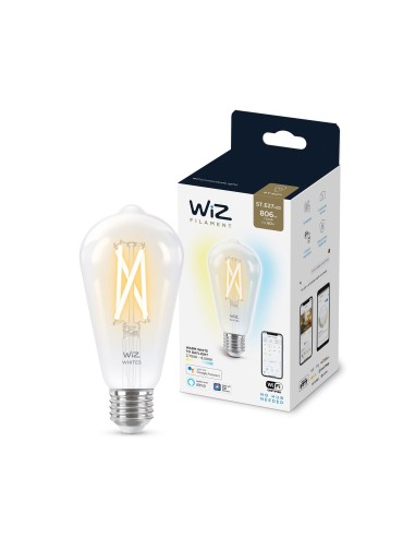 WiZ Lampadina Smart Filament Dimmerabile Luce Bianca da Calda a Fredda Attacco E27 60W Edison