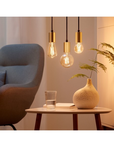 WiZ Lampadina Smart Filament Ambrata Dimmerabile Luce Bianca da Calda a Fredda Attacco E27 50W Edison