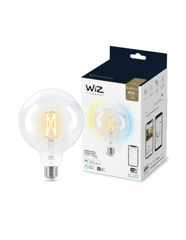 WiZ Lampadina Smart Filament Dimmerabile Luce Bianca da Calda a Fredda Attacco E27 60W Globo