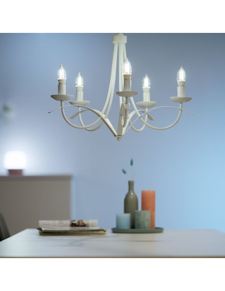 WiZ Lampadina Smart Filament Dimmerabile Luce Bianca da Calda a Fredda Attacco E14 40W Candela