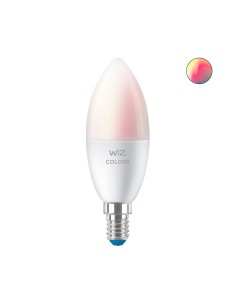 WiZ Lampadina Smart Dimmerabile Luce Bianca o Colorata Attacco E14 40W Candela