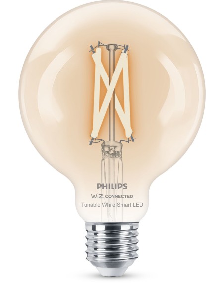 Philips LED Lampadina Smart Filament Dimmerabile Luce Bianca da Calda a Fredda Attacco E27 60W Globo