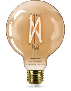 Philips LED Lampadina Smart Filament Ambrata Dimmerabile Luce Bianca da Calda a Fredda Attacco E27 50W Globo