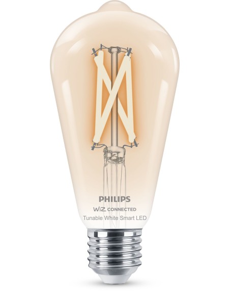 Philips LED Lampadina Smart Filament Dimmerabile Luce Bianca da Calda a Fredda Attacco E27 60W Edison
