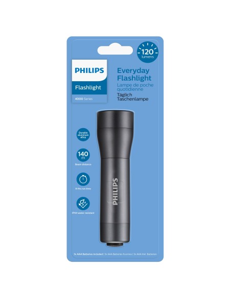 Philips 4000 series SFL4000T 10 torcia Nero Torcia a mano LED
