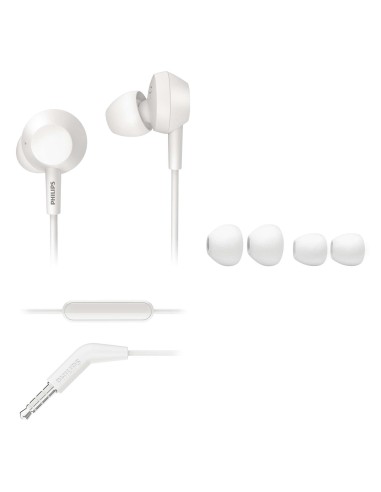 Philips 3000 series TAE4105WT 00 cuffia e auricolare Cablato In-ear Musica e Chiamate Bianco