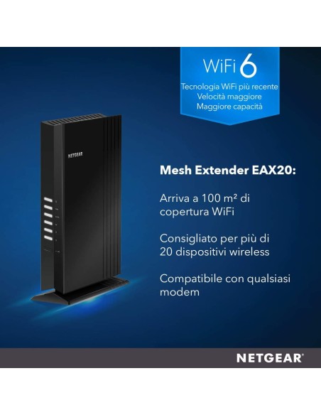 NETGEAR EAX20 Ripetitore WiFi Mesh a 4 stream