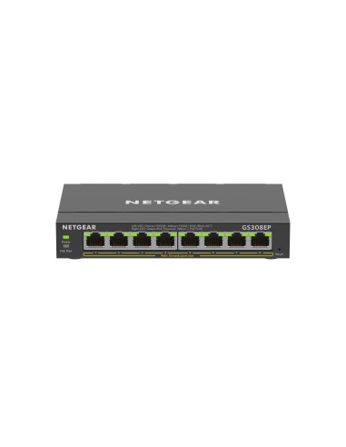NETGEAR 8-Port Gigabit Ethernet PoE+ Plus Switch (GS308EP) Gestito L2 L3 Gigabit Ethernet (10 100 1000) Supporto Power over