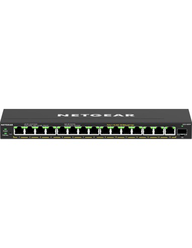 NETGEAR 16-Port High-Power PoE+ Gigabit Ethernet Plus Switch (231W) with 1 SFP port (GS316EPP) Gestito Supporto Power over