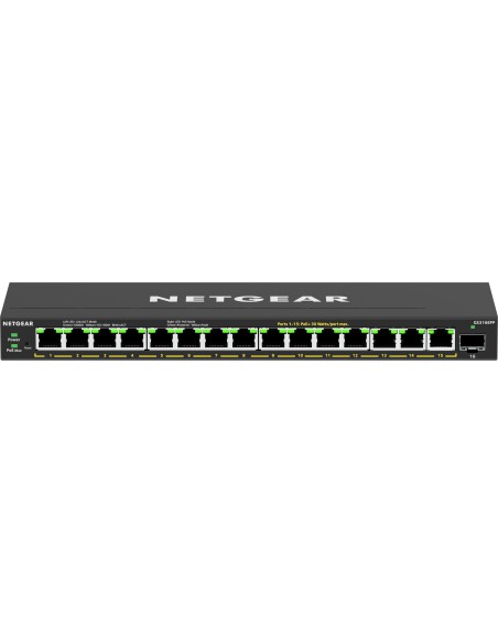 NETGEAR 16-Port High-Power PoE+ Gigabit Ethernet Plus Switch (231W) with 1 SFP port (GS316EPP) Gestito Supporto Power over