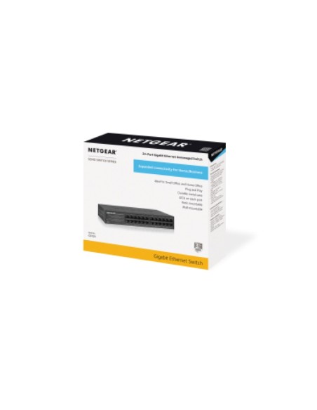 NETGEAR GS324 Non gestito Gigabit Ethernet (10 100 1000) Nero