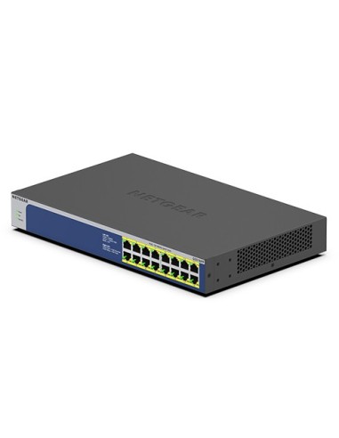 NETGEAR GS516PP Non gestito Gigabit Ethernet (10 100 1000) Supporto Power over Ethernet (PoE) Blu, Grigio
