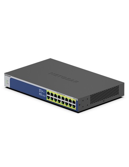 NETGEAR GS516PP Non gestito Gigabit Ethernet (10 100 1000) Supporto Power over Ethernet (PoE) Blu, Grigio