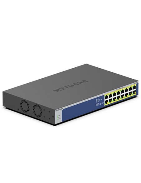 NETGEAR GS516PP Non gestito Gigabit Ethernet (10 100 1000) Supporto Power over Ethernet (PoE) Blu, Grigio