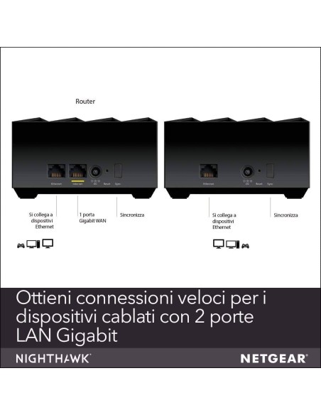 NETGEAR MK62-100PES moltiplicatore di rete Ricevitore e trasmettitore di rete Nero 10, 100, 1000 Mbit s