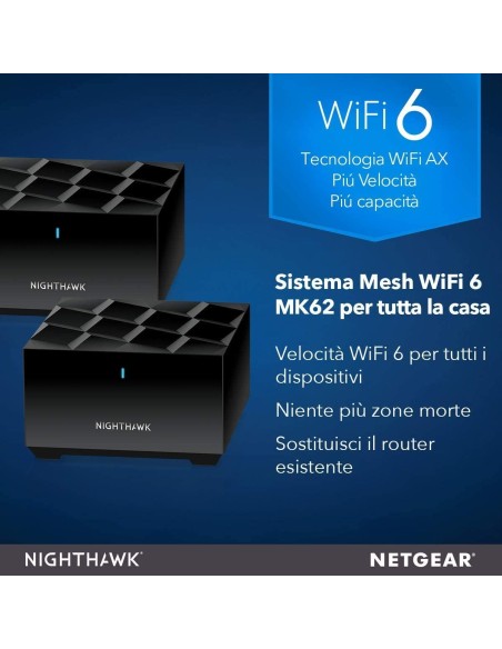 NETGEAR MK62-100PES moltiplicatore di rete Ricevitore e trasmettitore di rete Nero 10, 100, 1000 Mbit s