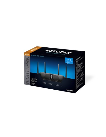 NETGEAR Nighthawk AX5 5-Stream AX4200 WiFi Router (RAX43) router wireless Gigabit Ethernet Dual-band (2.4 GHz 5 GHz) Nero NETGEAR Nighthawk AX5 5-Stream AX4200 WiFi Router (RAX43) router wireless Gigabit Ethernet Dual-band (2.4 GHz 5 GHz) Nero