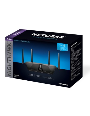 NETGEAR Nighthawk AX5400 router wireless Gigabit Ethernet Dual-band (2.4 GHz 5 GHz) Nero