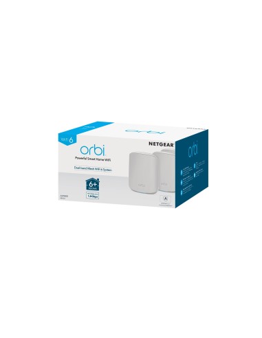 NETGEAR Orbi RBK353 AX1800 WiFi 6 Dual-band Mesh System Dual-band (2.4 GHz 5 GHz) Wi-Fi 6 (802.11ax) Bianco 7 Interno