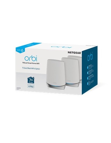NETGEAR Orbi RBK753 AX4200 WiFi 6 Mesh System Banda tripla (2.4 GHz 5 GHz 5 GHz) Wi-Fi 6 (802.11ax) Bianco 7 Interno
