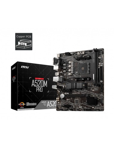 MSI A520M PRO scheda madre AMD A520 Presa AM4 micro ATX