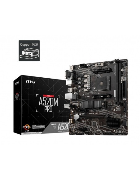 MSI A520M PRO scheda madre AMD A520 Presa AM4 micro ATX